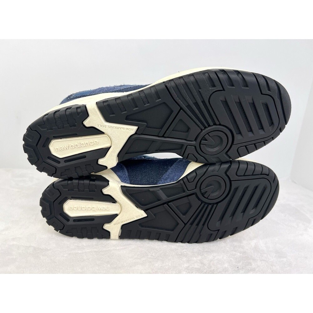New Balance 550 Navy Blue Denim Heron Angora Suede Sneakers Mens 8 /Womens 9.5 B - Picture 10 of 10